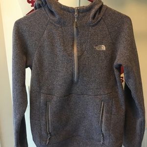 The North Face purple fleece quarter zip